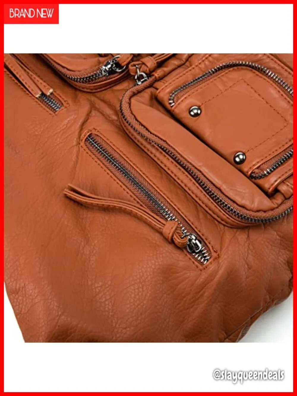 PU Leather Large Hobo Shoulder Bag Crossbody Backpack Tote